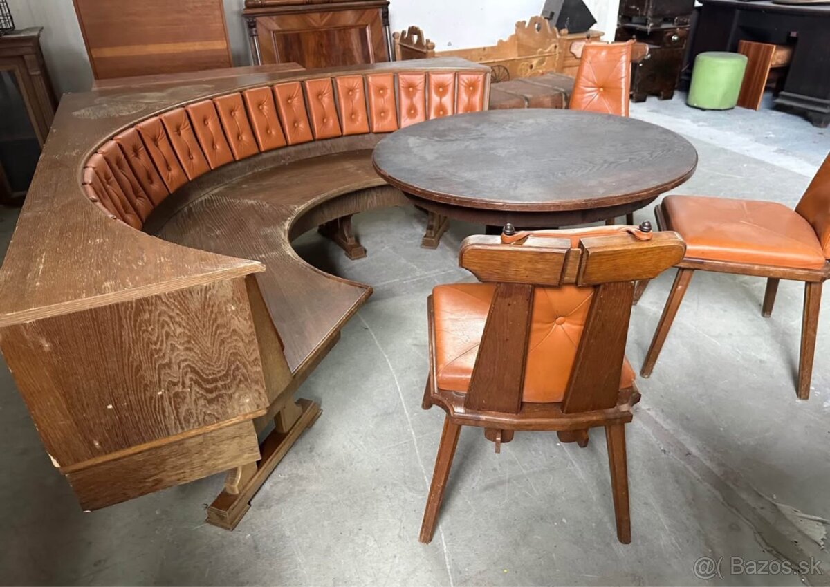 Štýlová Rohová drevená lavica - 5