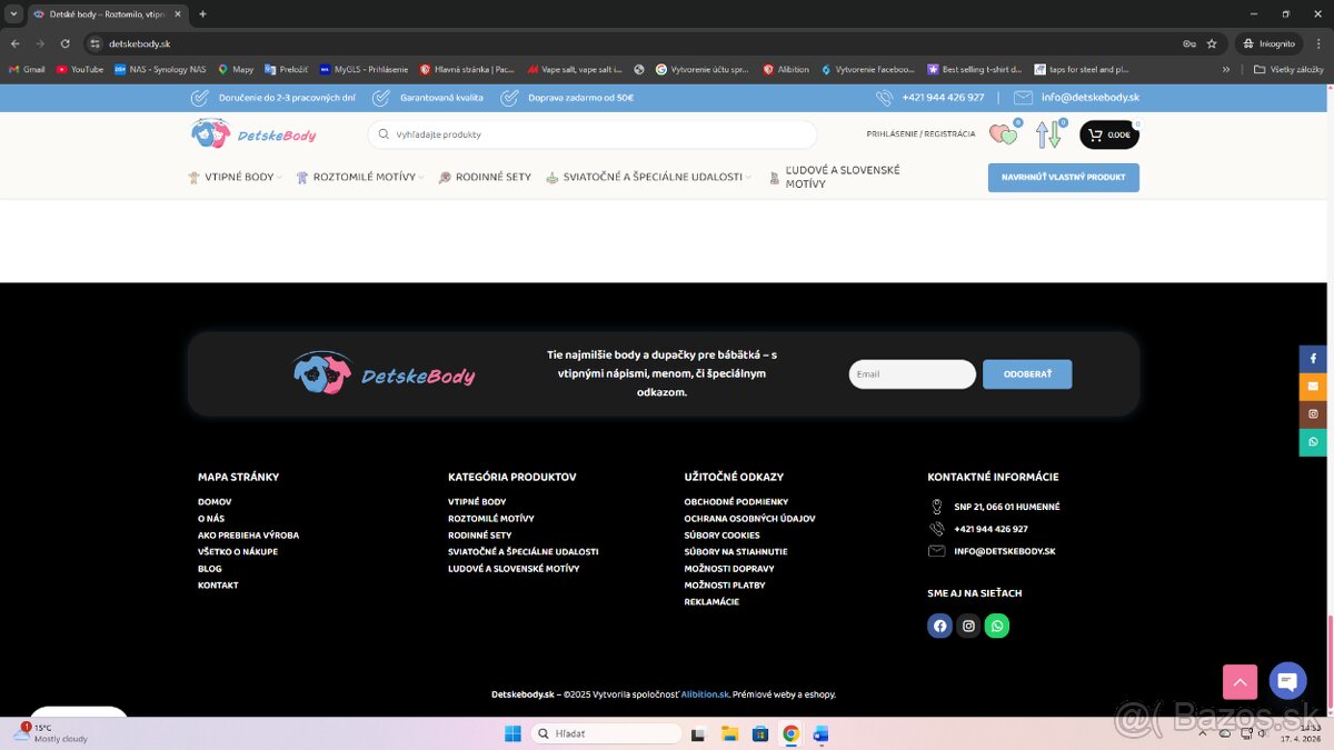 detské body s potlačou - 5