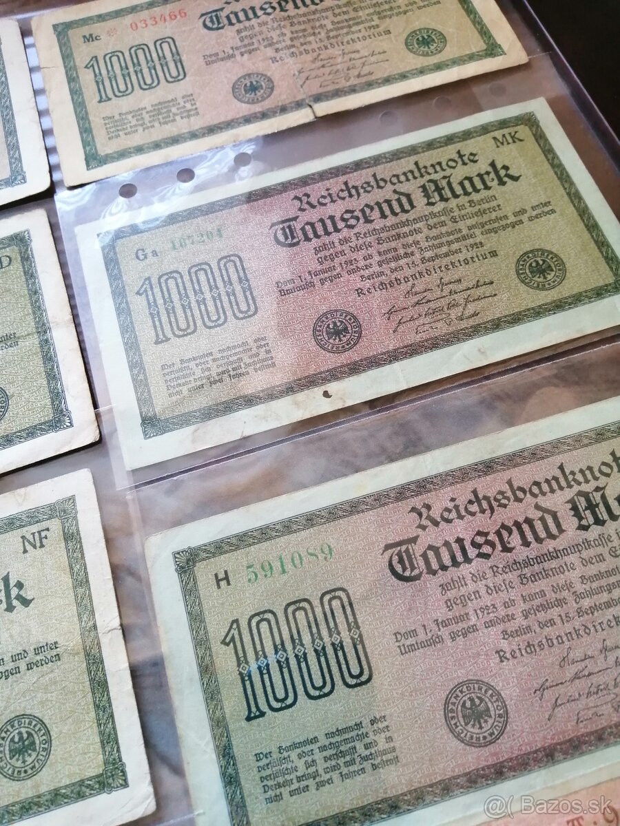 staré nemecké bankovky ( 20 ) - 5