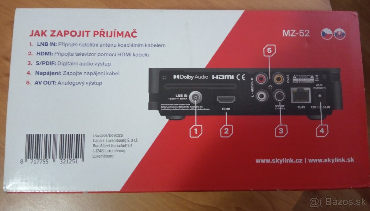 HD Satelitný prijímač Skylink MZ-52 - 5