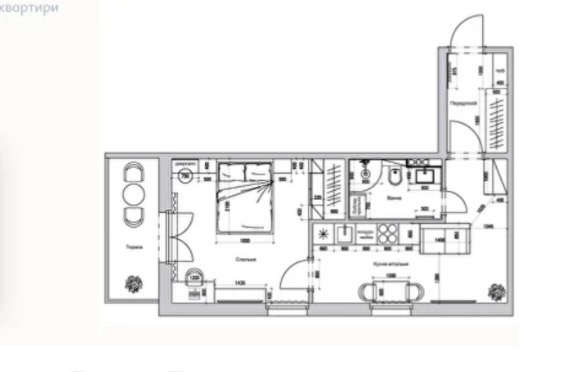 NA PREDAJ 1,5 IZBOVÝ BYT S TERASOU - 5