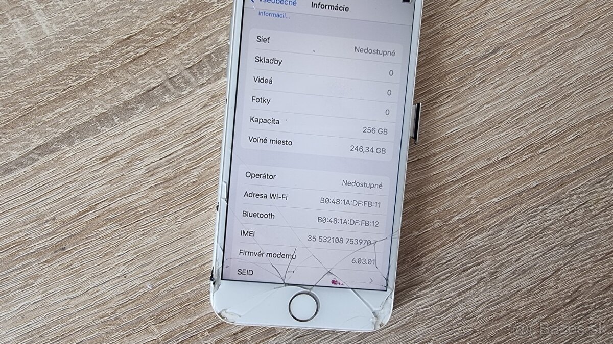 Apple iPhone 7 256GB - nejde sim, popukaný - 5