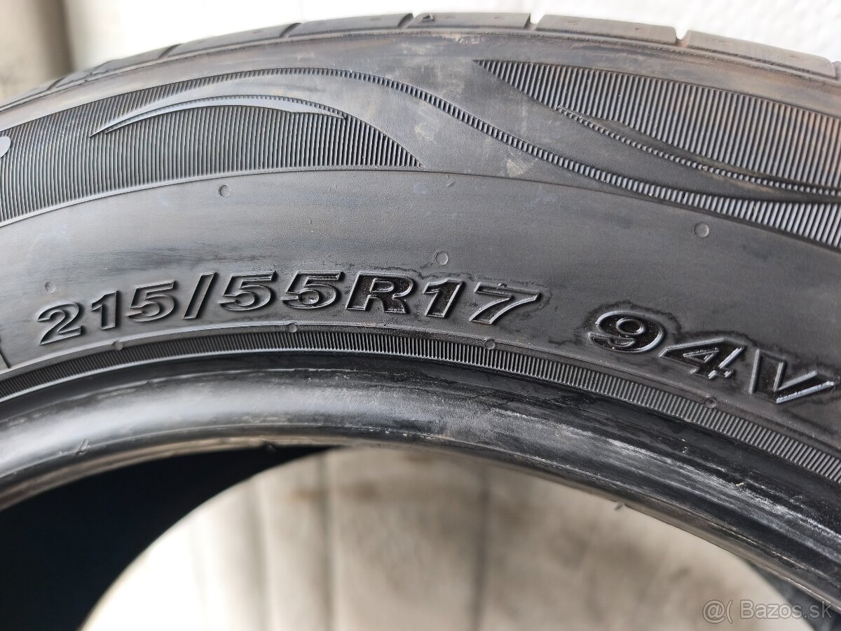 215/55 r17 letné pneumatiky 6,5-7mm - 5