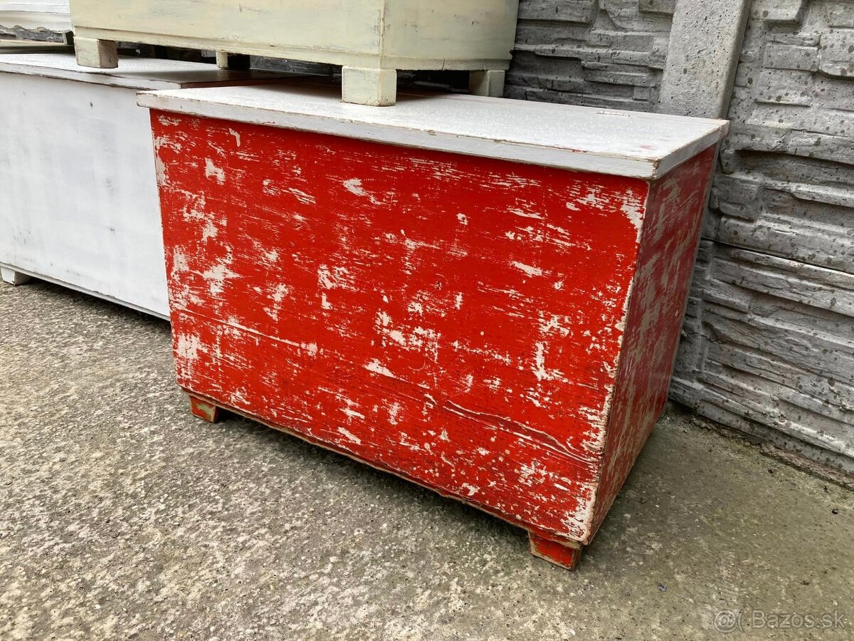 Truhlica / botník vintage - 5