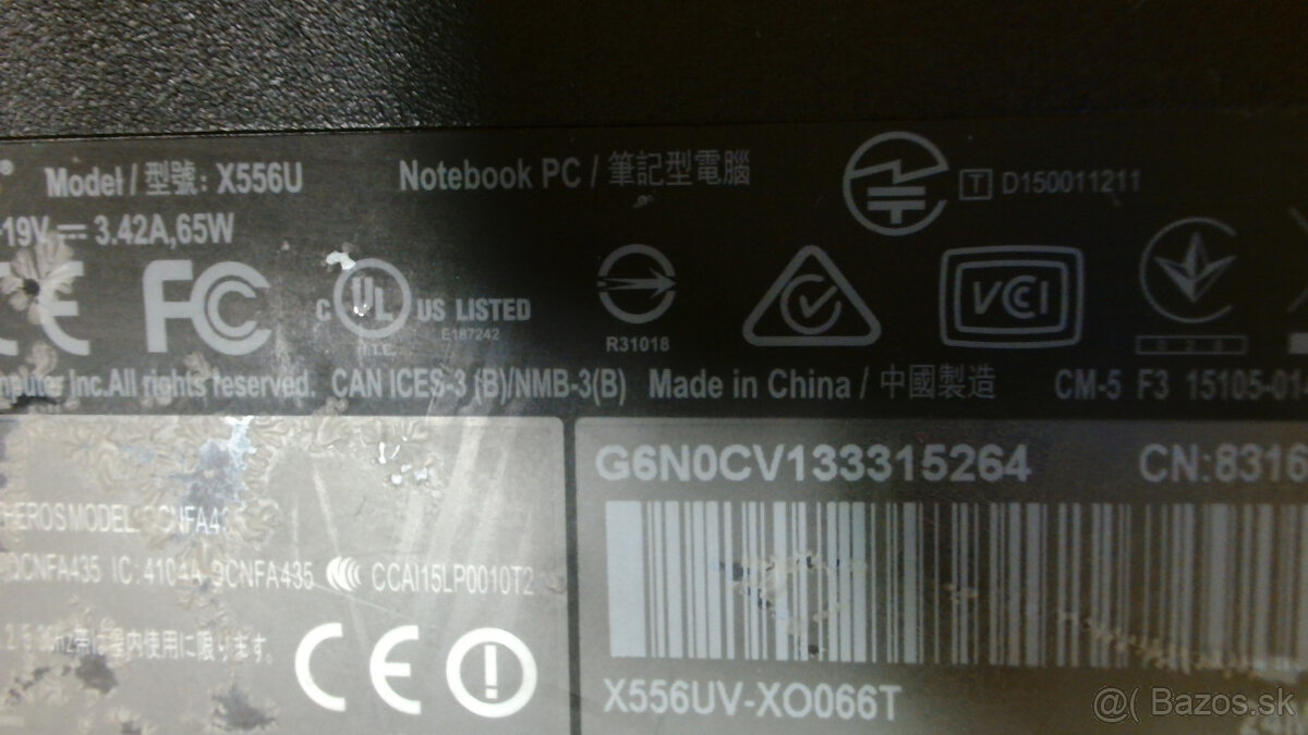 Notebook Asus X556U - 5