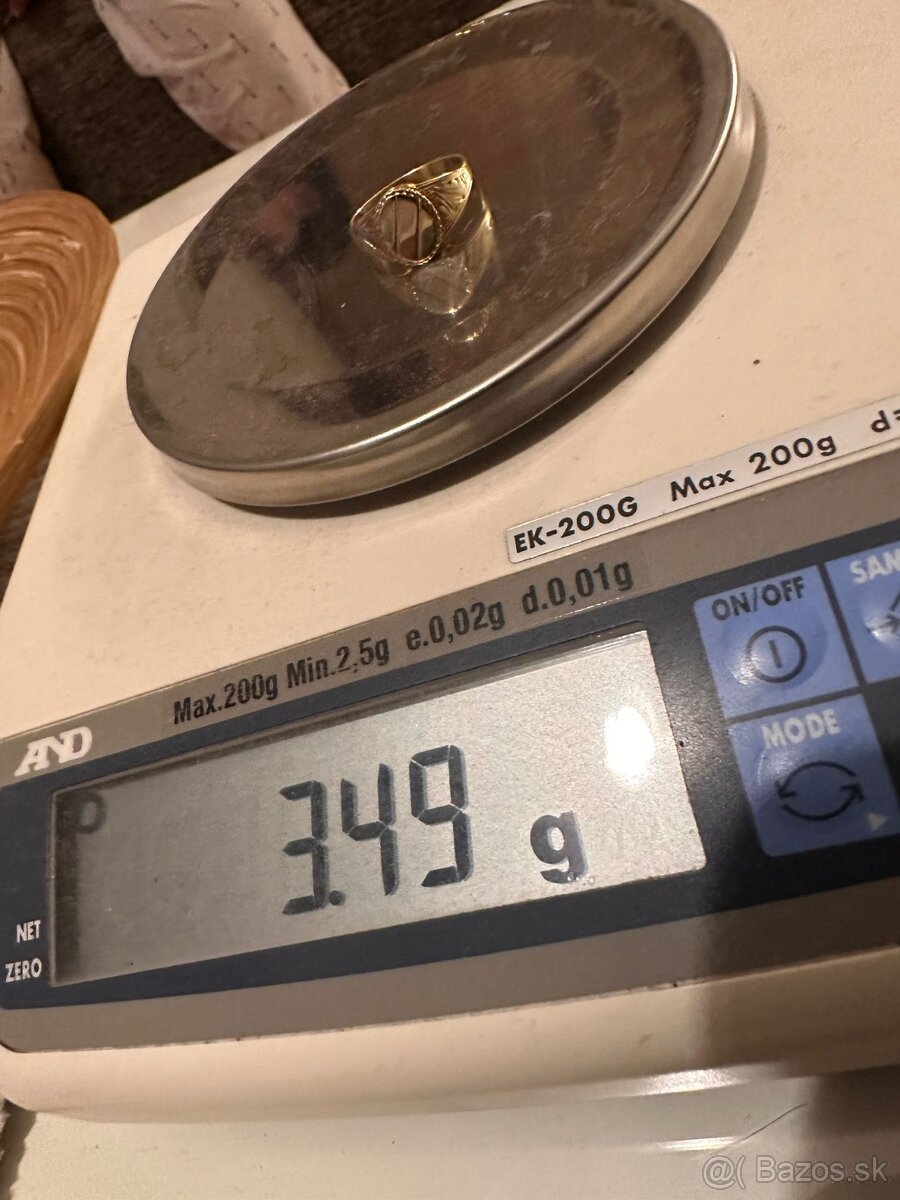 pánsky zlatý prsten 14 kt zlato - 5