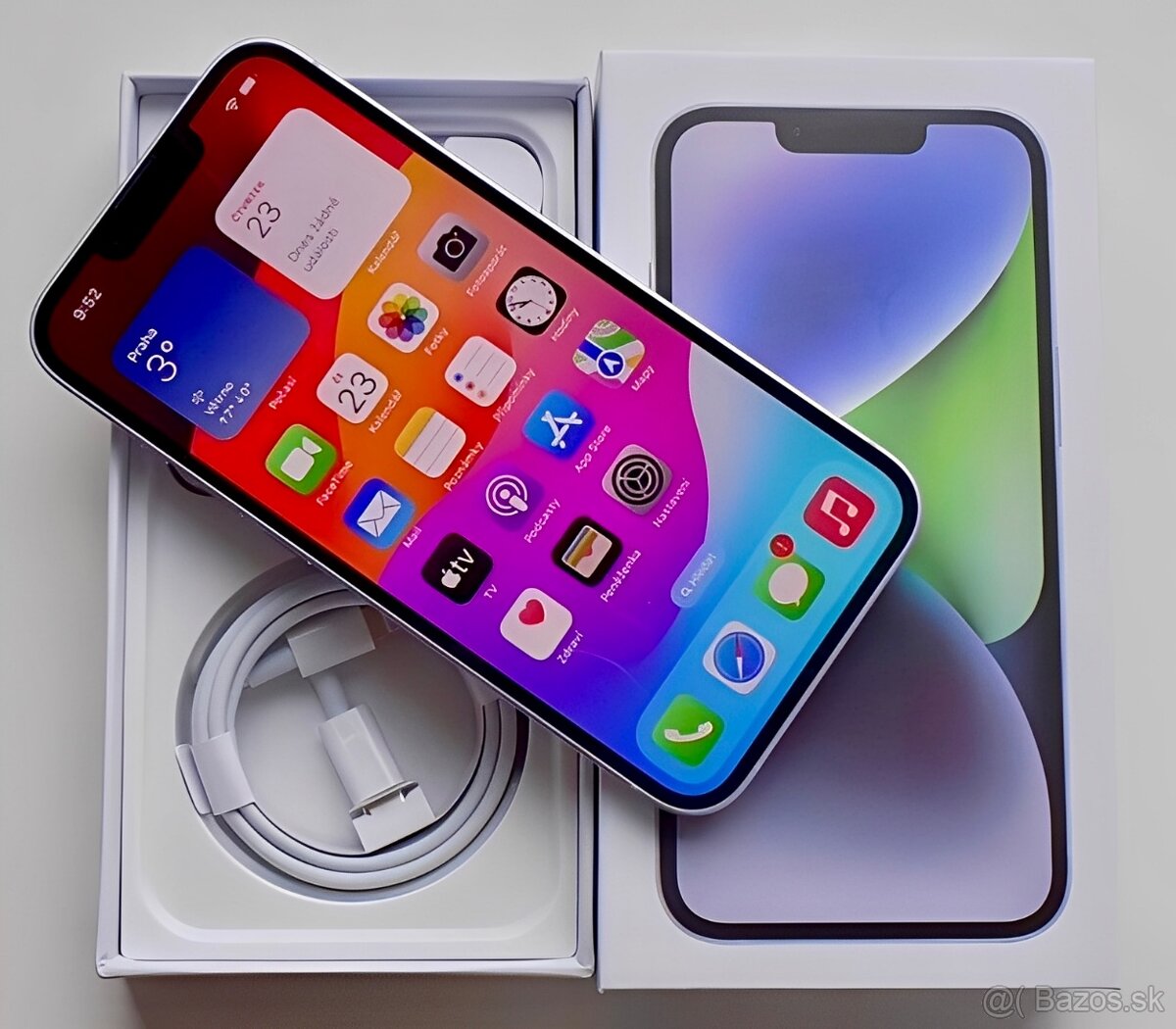 iPhone 14 Purple BATERIE 100% TOP - 5