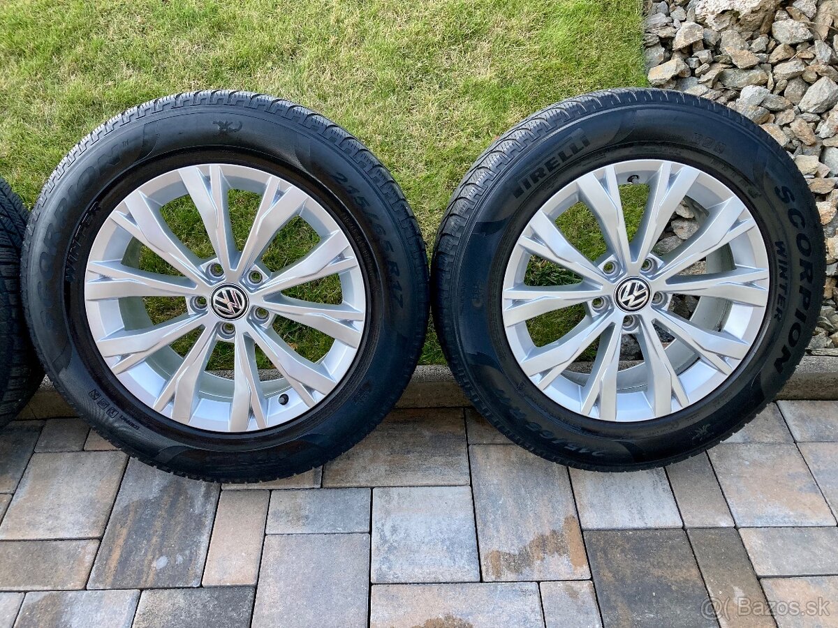 Zimná sada org VW MONTANA 5x112 7J ET40 215/65 R17 - 5