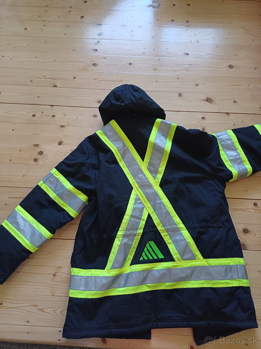 Pracovný kabát zateplený s výstražnými prvkami - 5