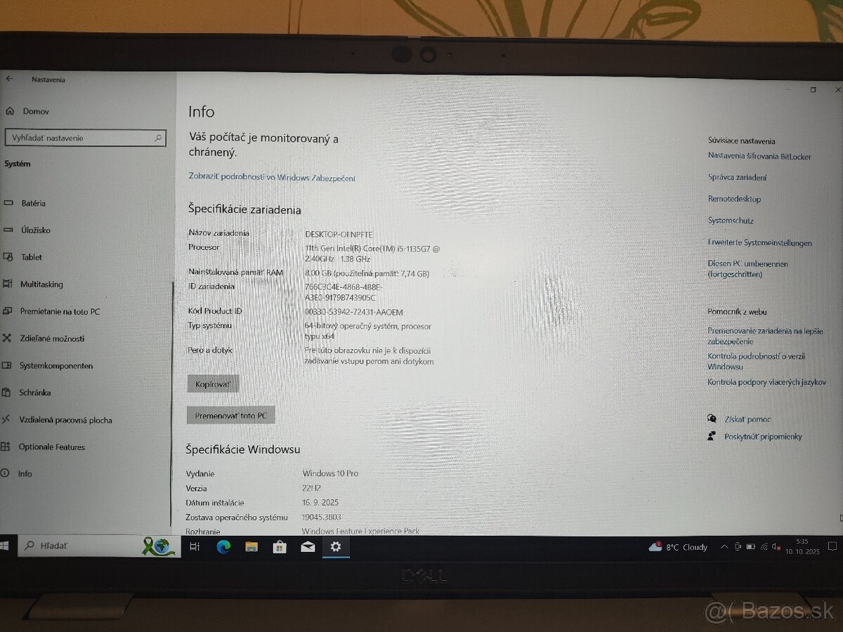 Dell Latitude 5520 i5-1135G7, 8-16 GB RAM, 256-512 GB SSD: - 5