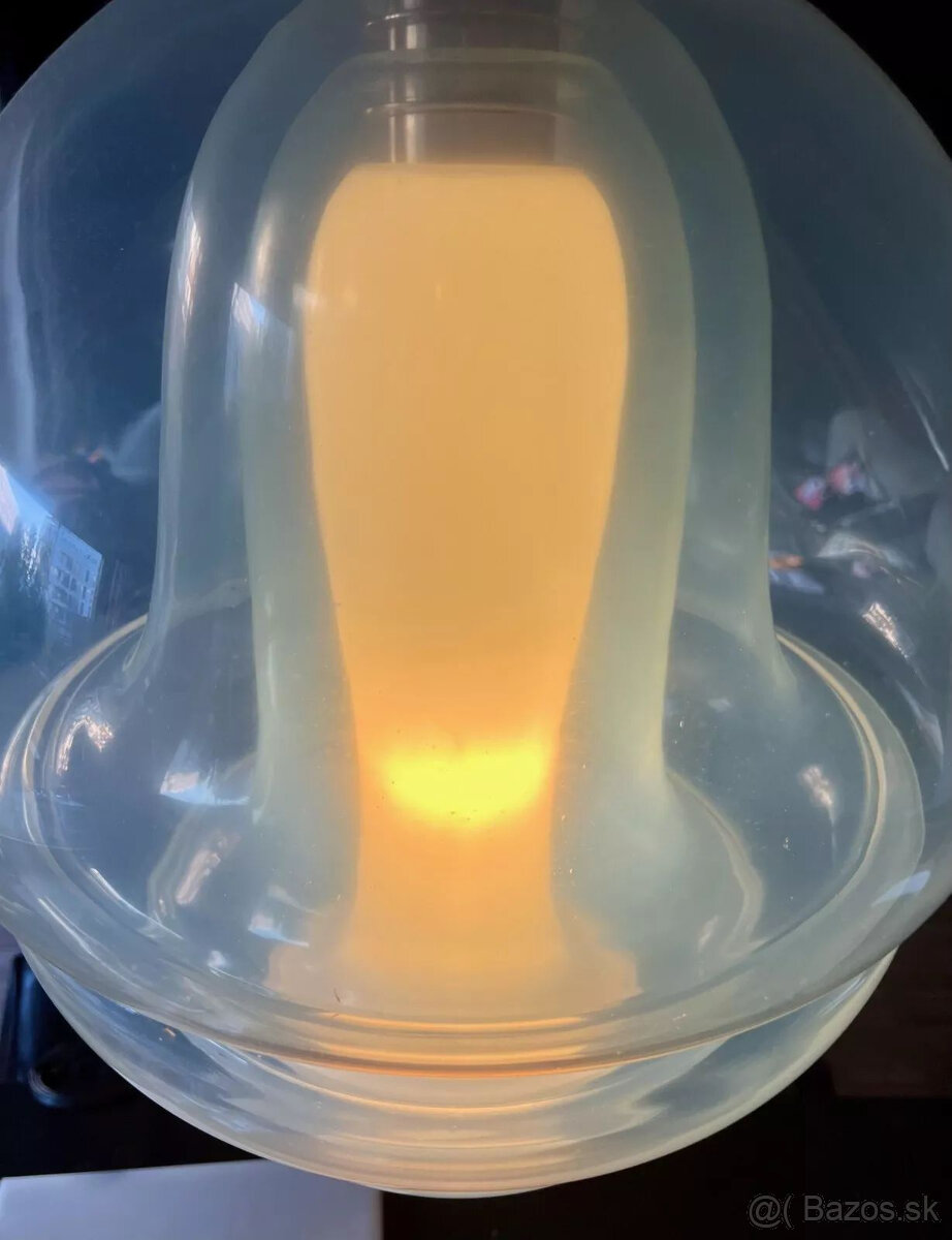 Závesná lampa od Carla Nasona pre Mazzega - priehľadné murán - 5