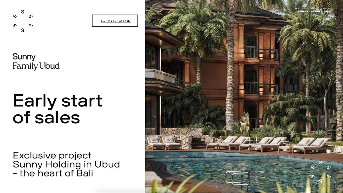 JEDINÝ kids-first rezort v srdci Ubudu, návratnosť 13+% - 5