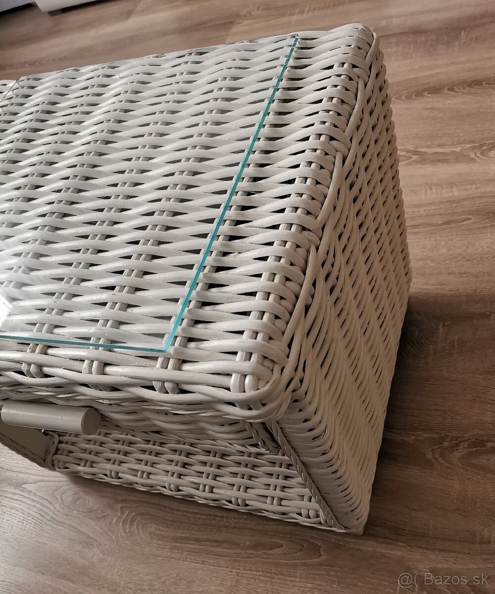 Nočný stolík biely ratan - 5