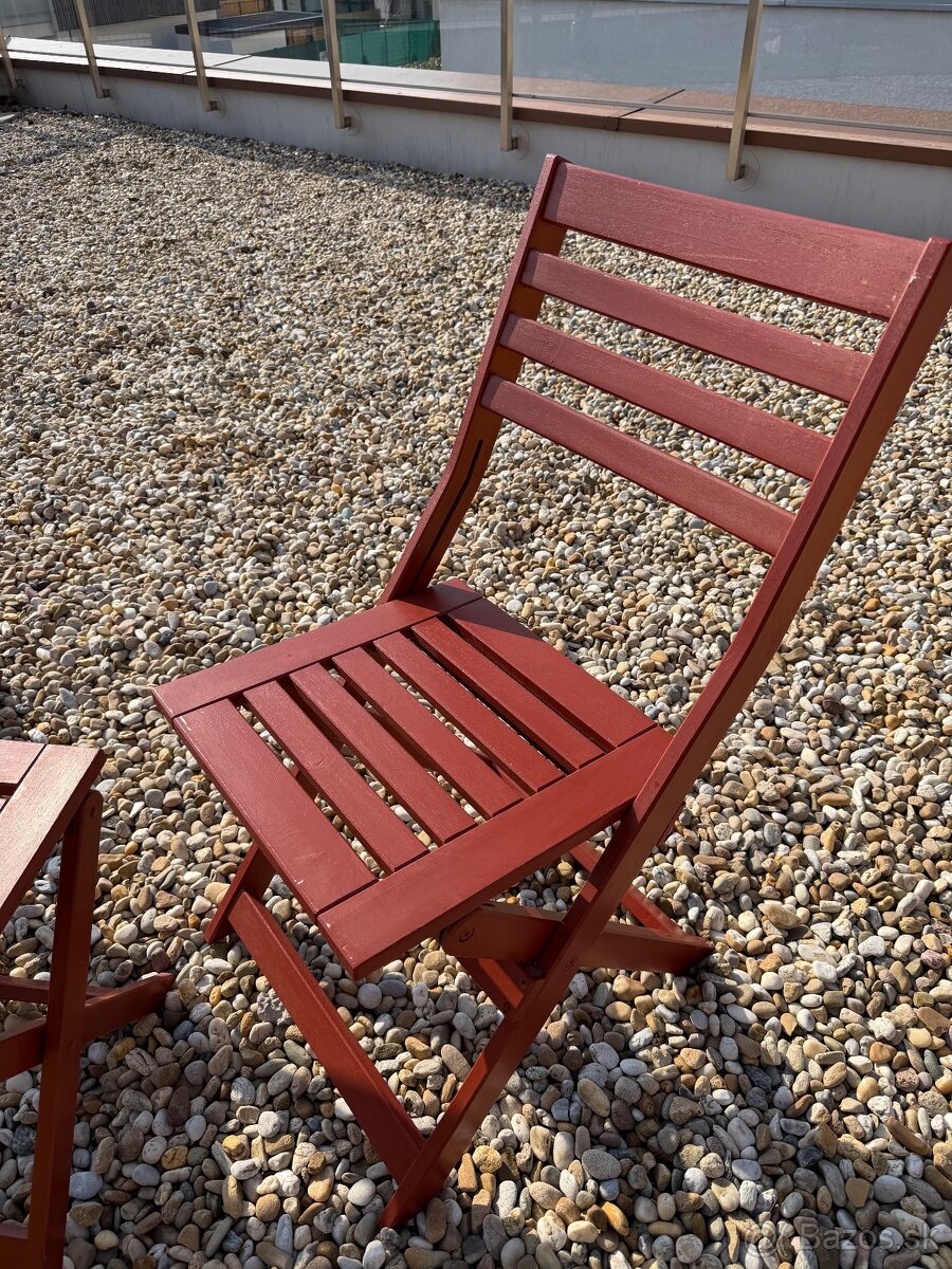 Záhradné stoličky plus stôl sedenie, ikea - 5