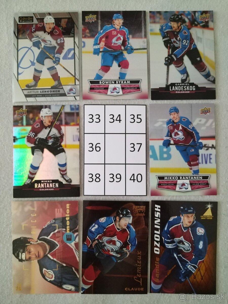 Hokejové kartičky Colorado mix 2 - 5