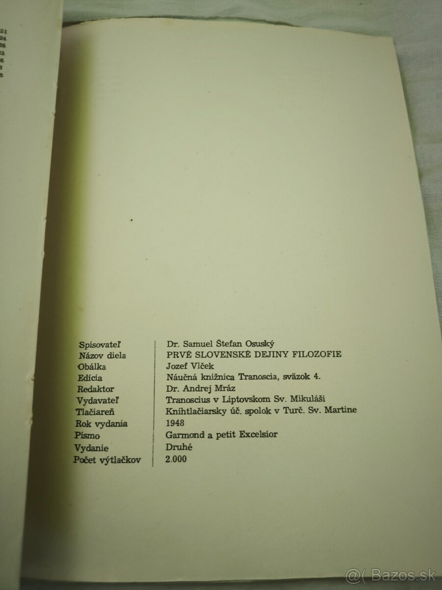 Prvé slovenské dejiny filozofie 1948 - 5