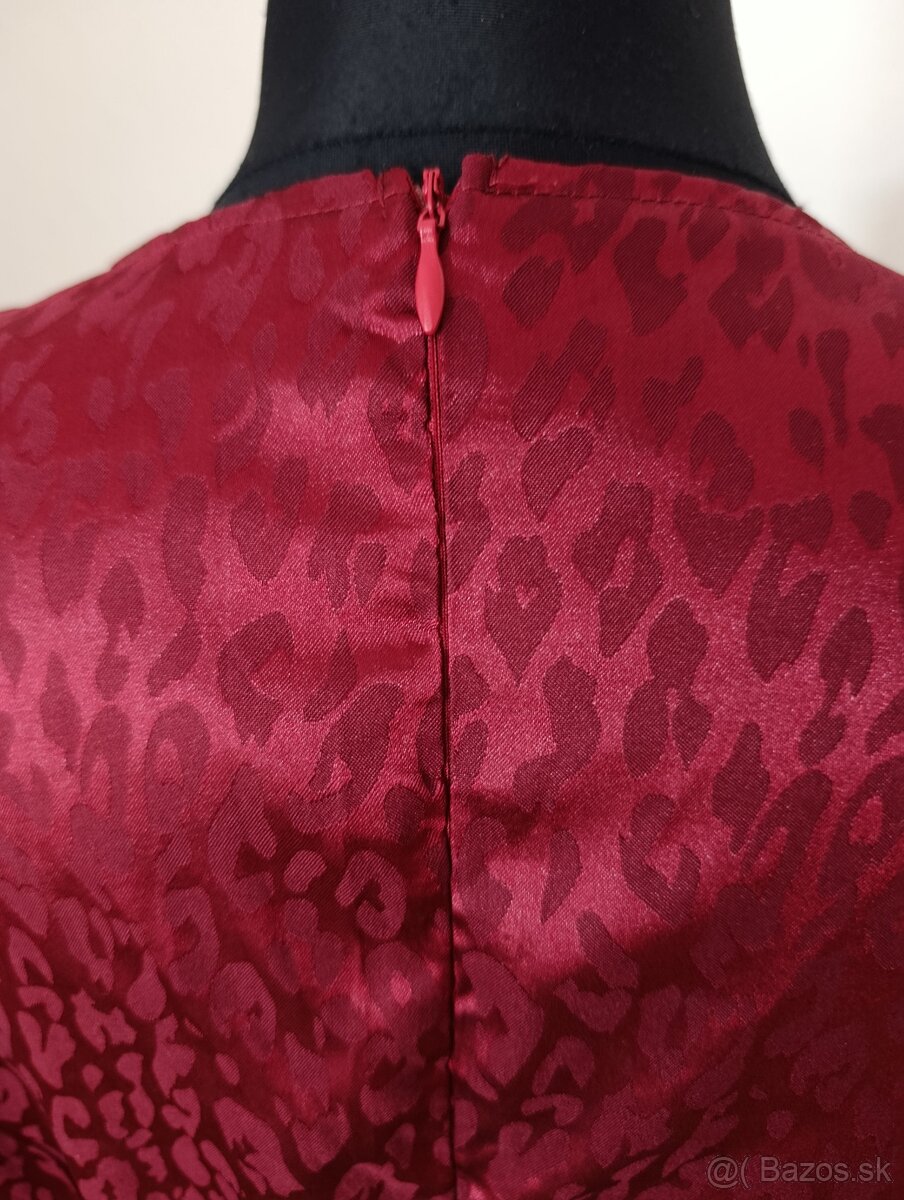 Bordové šaty veľkosť L - 5