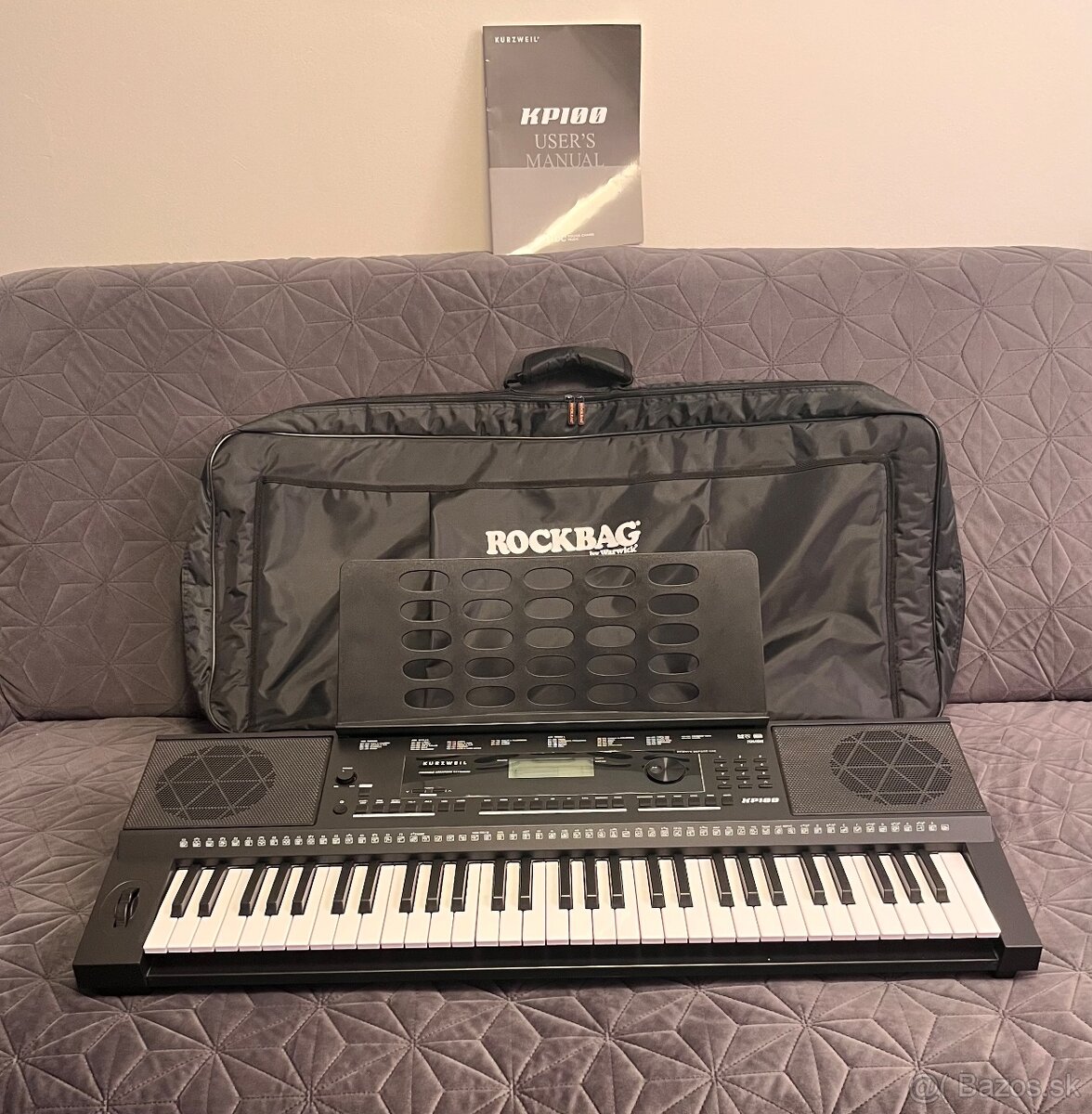 Set - Kurzweil KP100 Keyboard, púzdro, stojan - 5