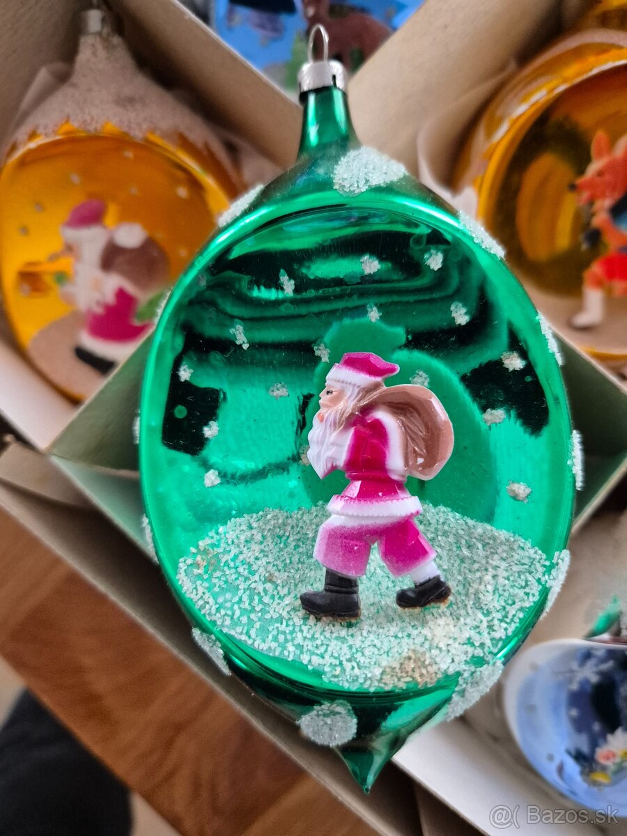 Staré Vianočné ozdoby s vlepom - 5