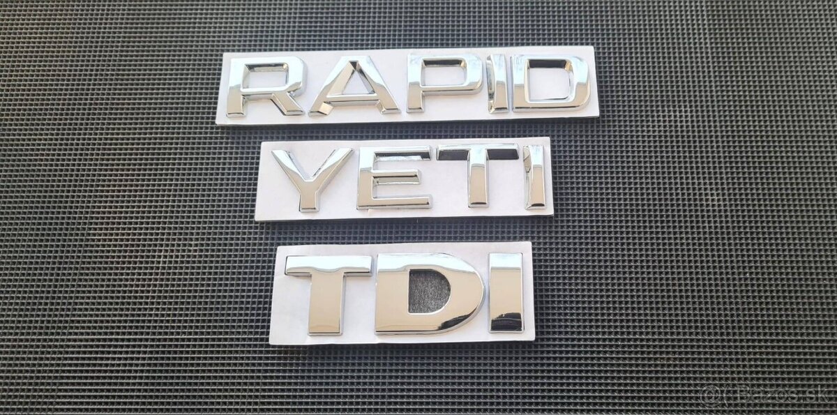 ŠKODA nápisy ČIERNE / CHROMOVE - 5