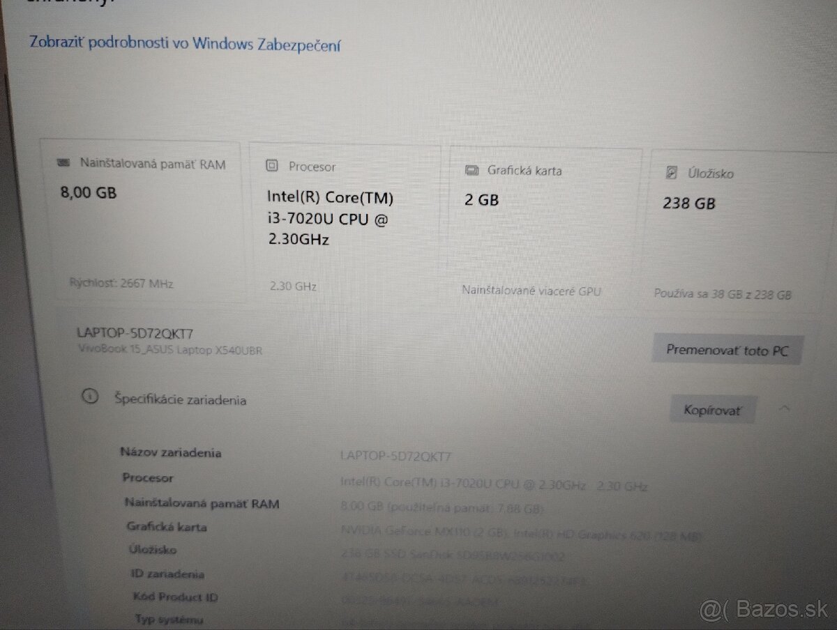 Asus Vivobook X540UB - 5