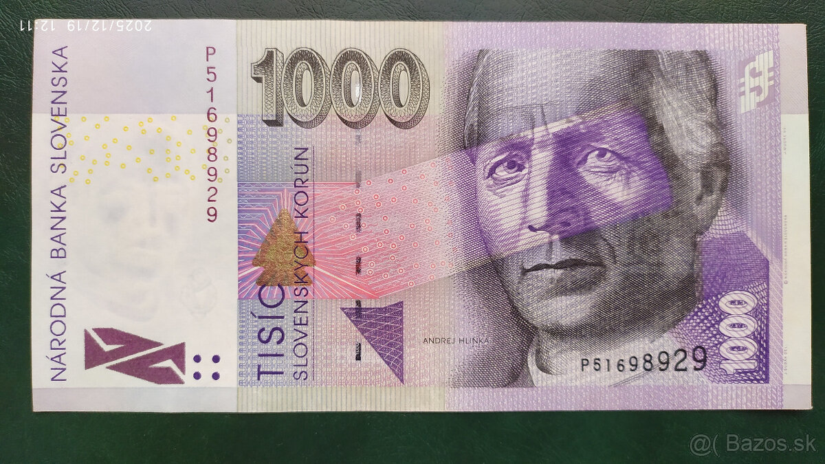 Bankovky 1000 Sk, 4 rôzne ročníky - 5