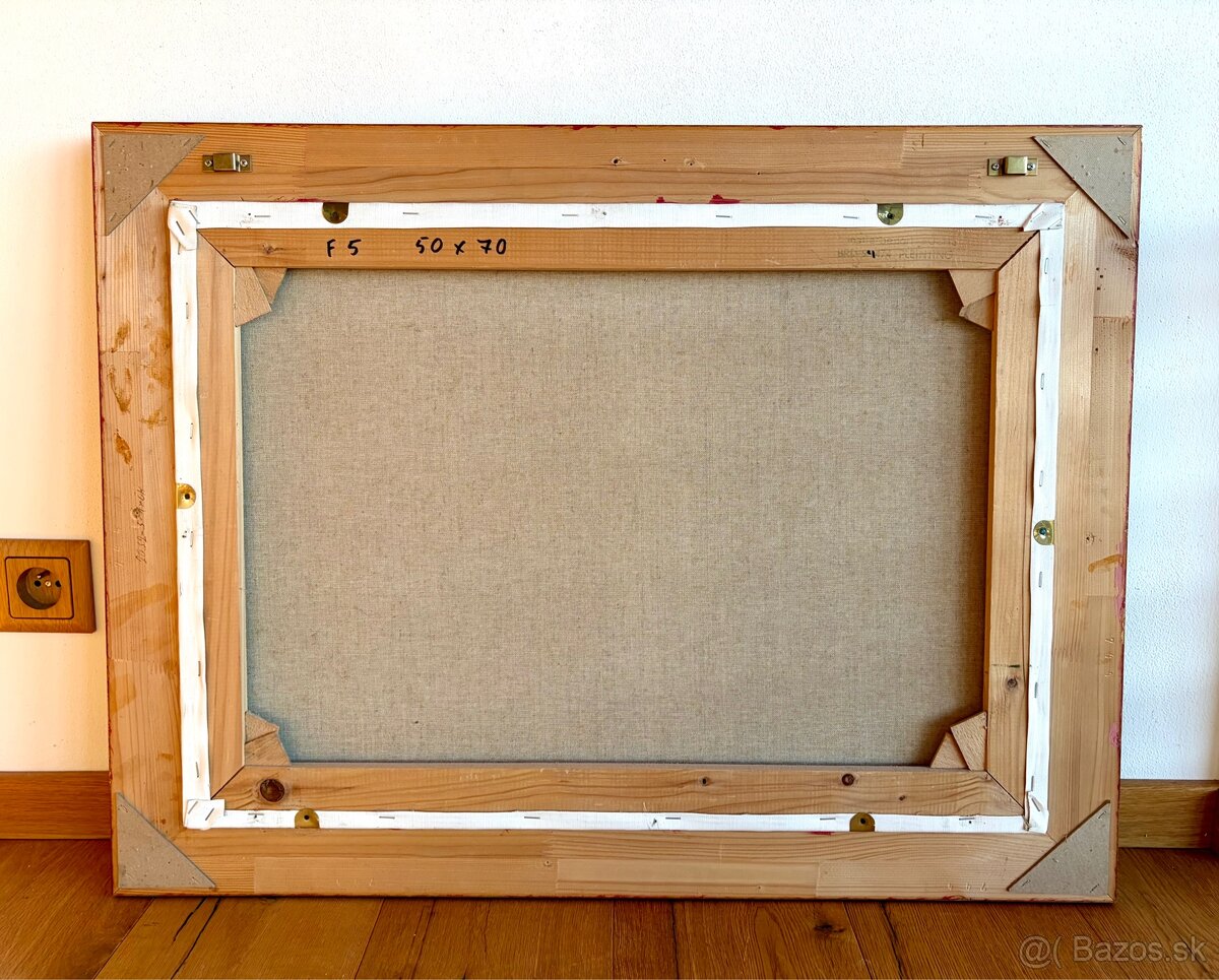 Starý velký obraz, olejomalba - 5