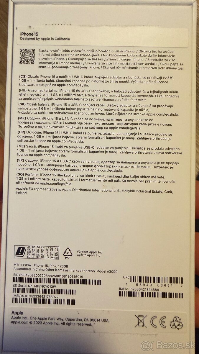 Predám iPhone 15 pink 128 GB - 5