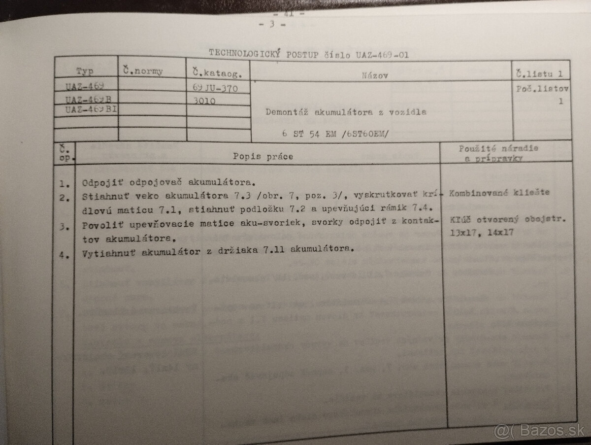 UAZ 469 postupy opráv elektroinštalácie - 5