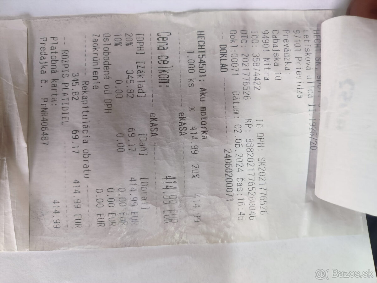 Elektrická motorka HECHT pre chlapca ako nová