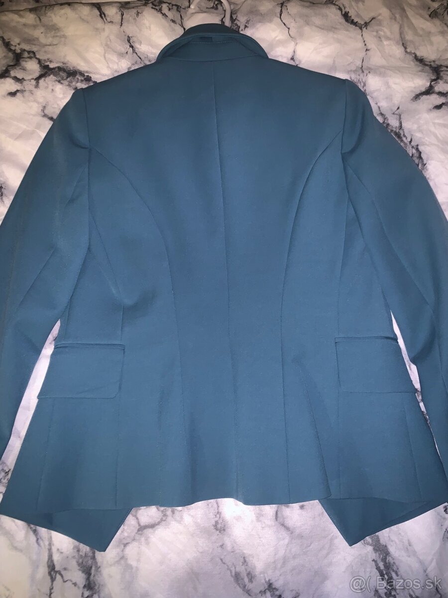 Luxusné tyrkysové sako WAYF - 5