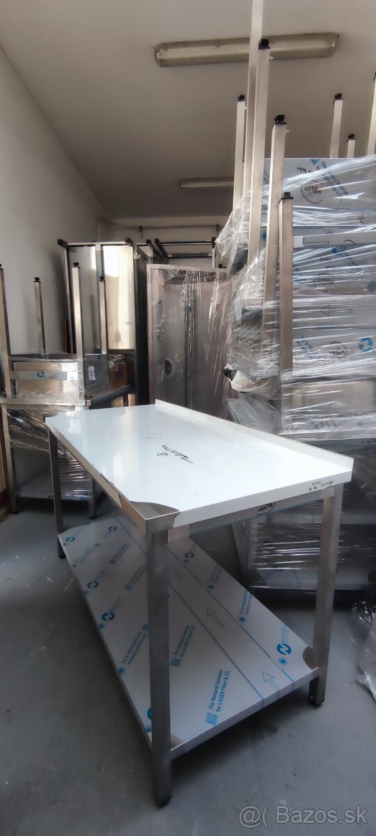 Nerezový nábytok, pracovné gastro stoly, mäsiarsky stôl - 5