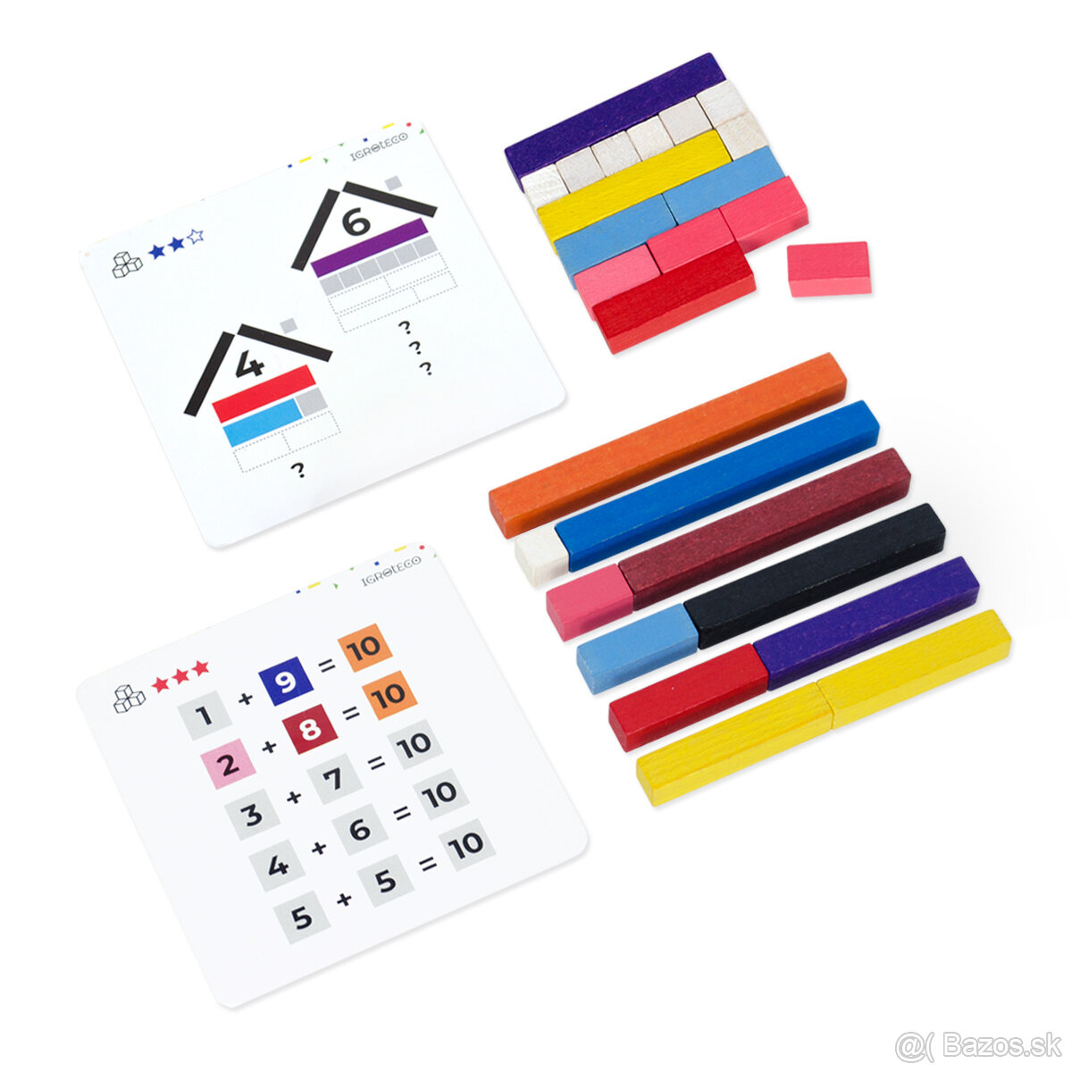 Montessori počítacie paličky drevené, nové, nerozbalené - 5