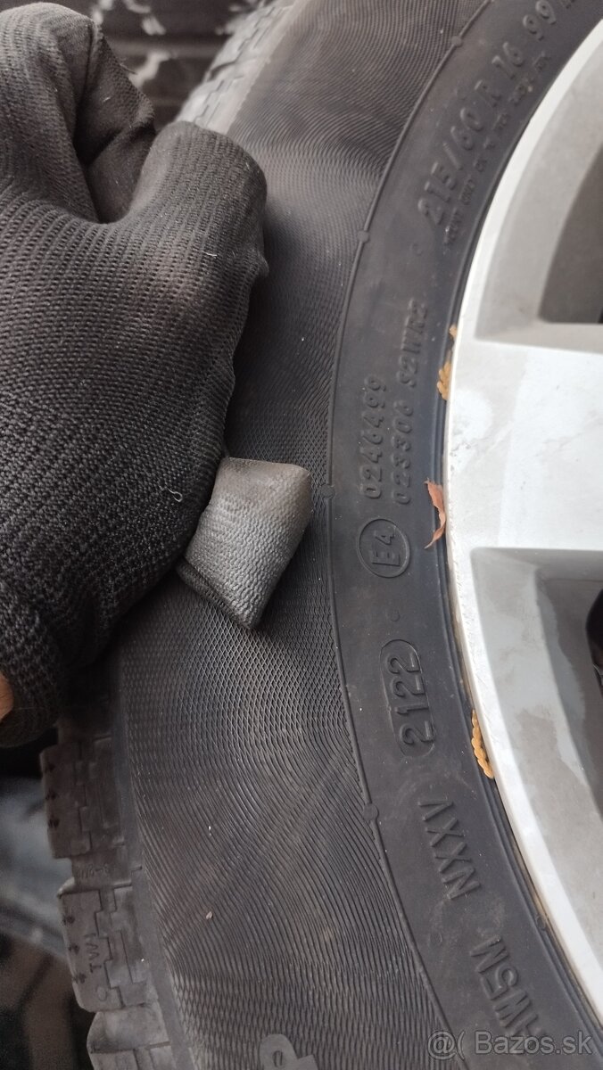 215/60/R16 ,, 5x112. ako nové ❗ zimné - 5