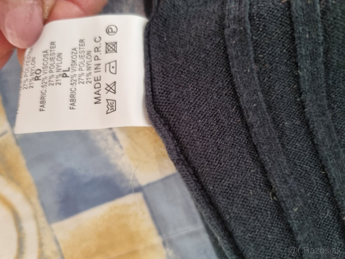 nové fľaškovozelené pletené šaty bez opasku M/L - 5