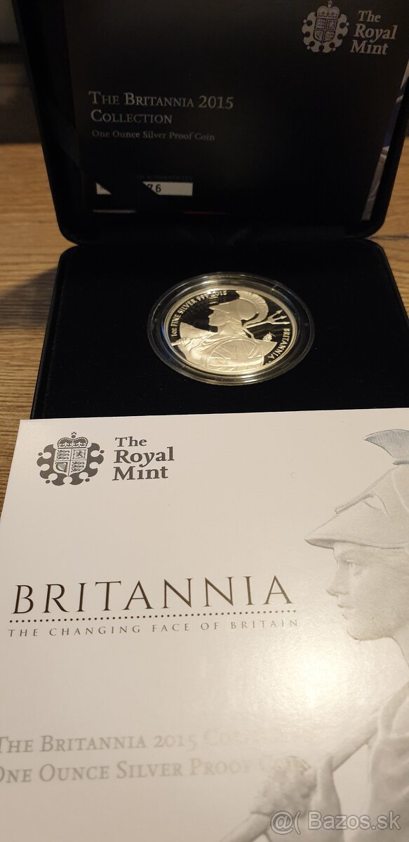 Britannia, Strieborné Proof mince 2015,2016,2018,2019 - 5