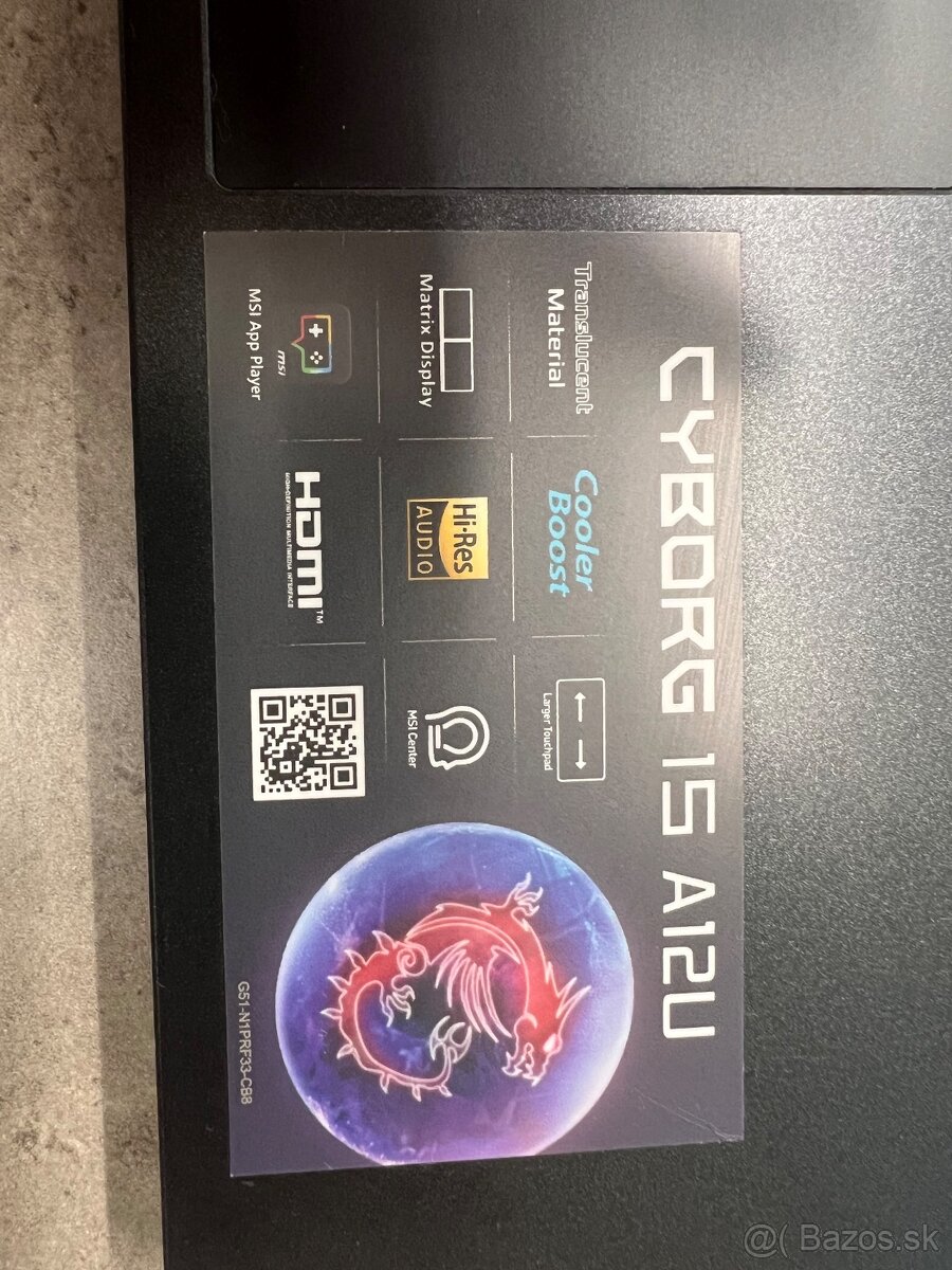 MSI Cyborg 15 A12U – i5-12450H, RTX 2050, 16 GB DDR5, 512 GB - 5