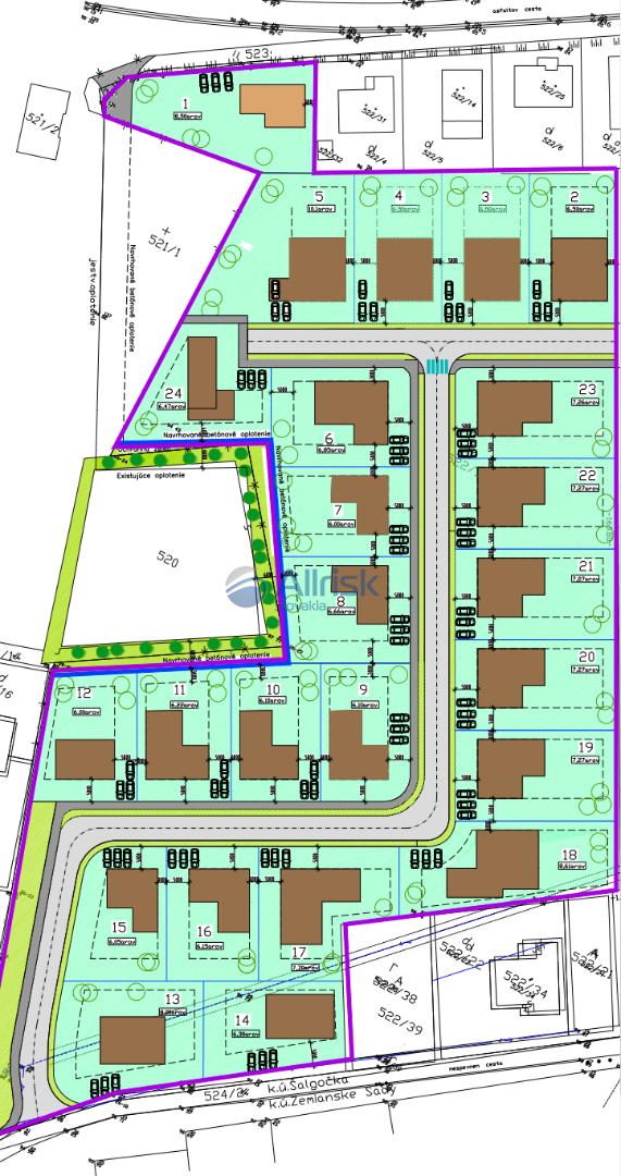 Predpredaj stavebných pozemkov v obci Šalgočka. Pozemok čísl - 5