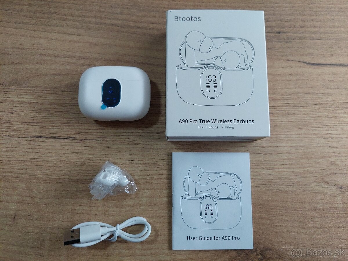 Bezdrôtové slúchadlá Btootos A90 Pro – Bluetooth 5.4, ENC - 5