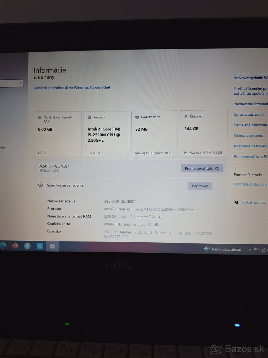 Fujitsu LifeBook S751 (8GB Ram/Intel Core i5/120GB SSD) - 5