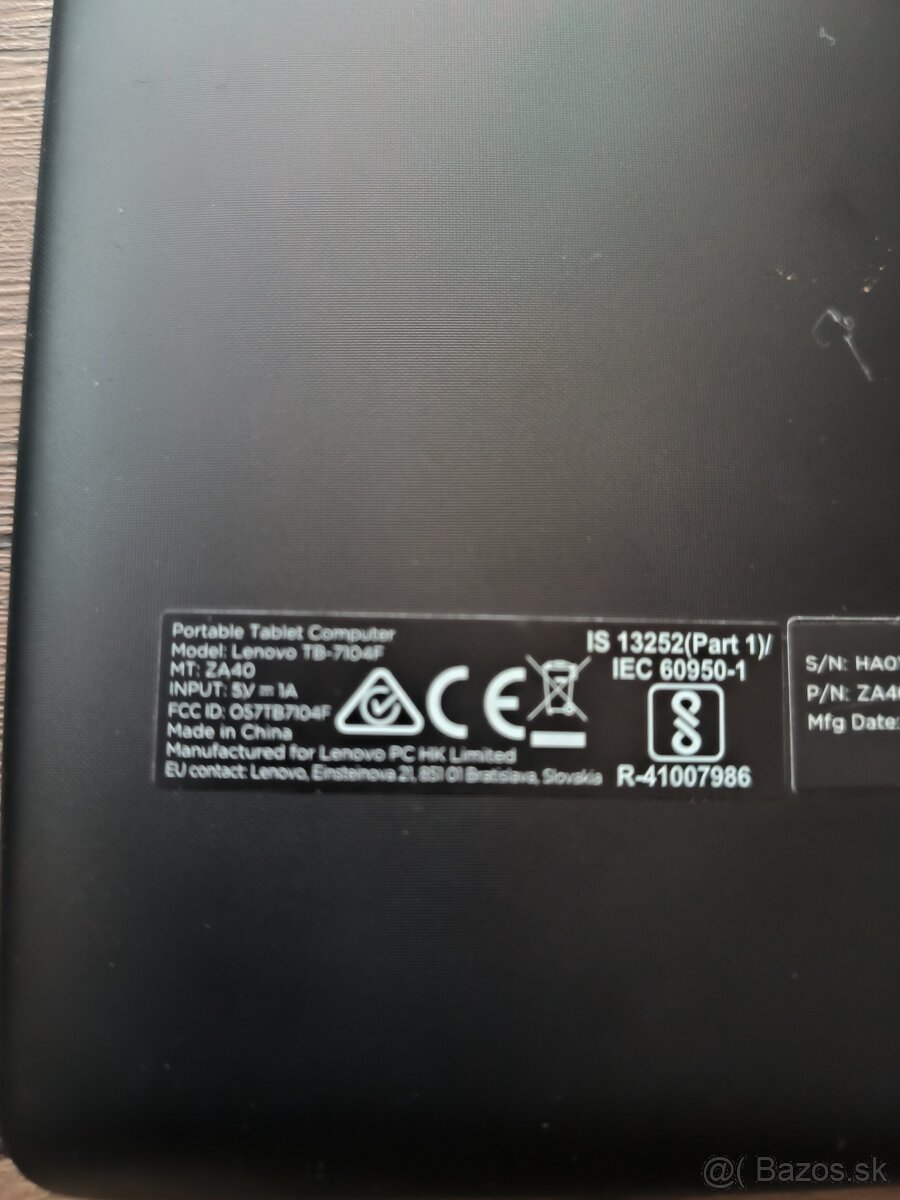 Tablet Lenovo TAB E7 - 5