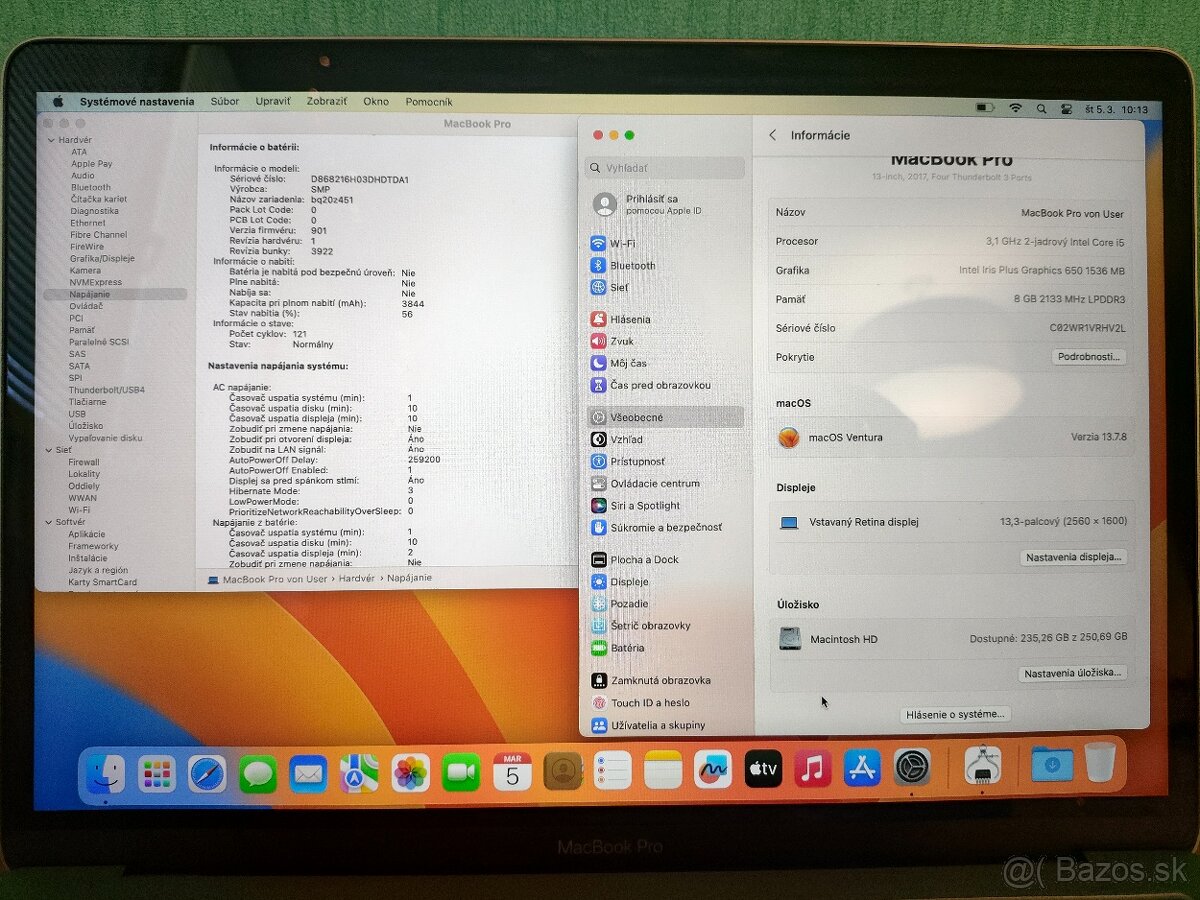 Apple MacBook Pro 13 2017 – i5 / 8GB / 256GB - 5