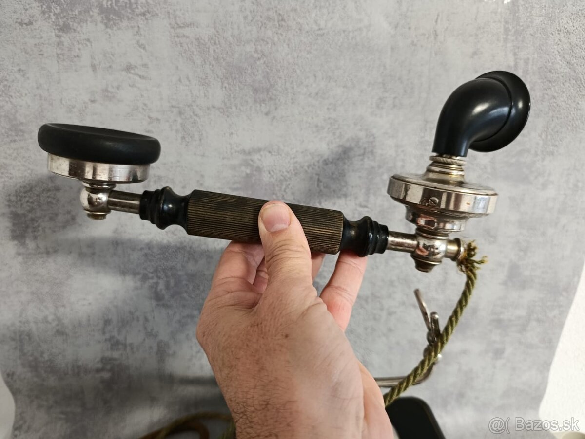 Starožitný dánský kovový telefon KTAS D08 - 5