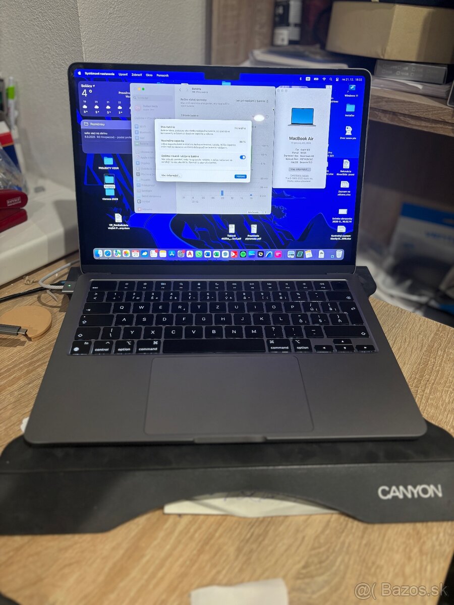 Mac book air 13” , M3 , 16 Gb , 512 GB , do 10/26 v záruke, - 5