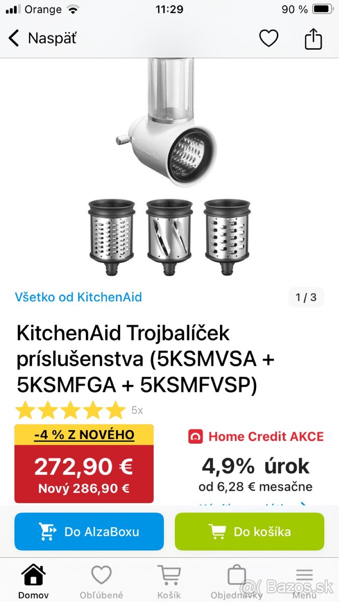 Kuchynsky robot Kitchen Aid Artisan 125 - 5