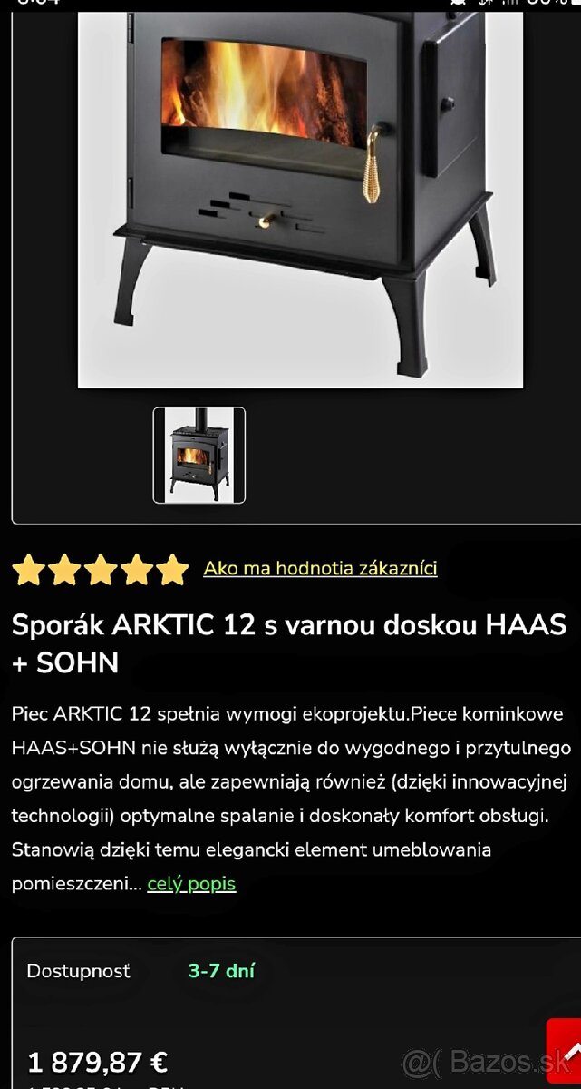 Predám krbové kachle nové - 5