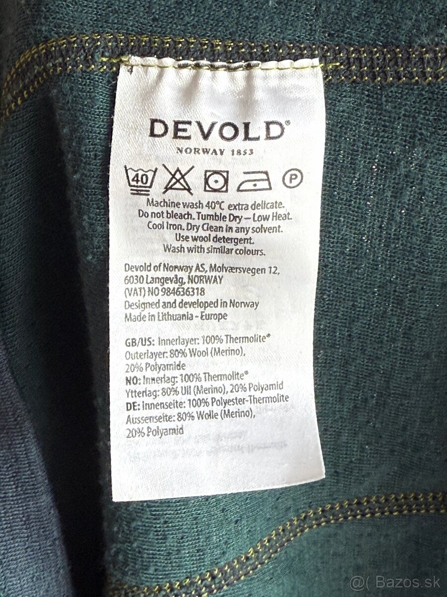 Zánovné merino tričko Devold Active Merino 205 Shirt Man - 5