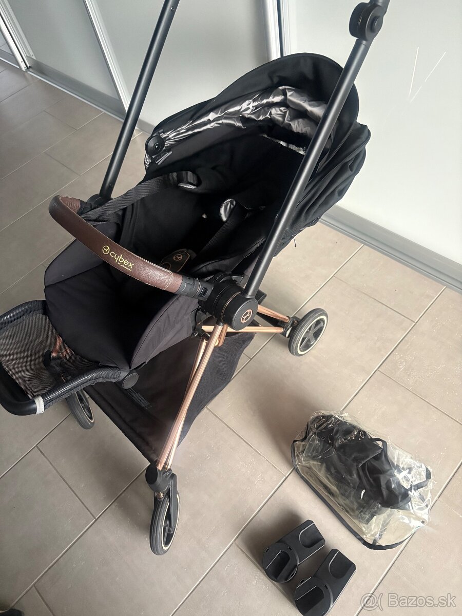 Predám kočík Cybex Mios Rosegold Deep black - 5