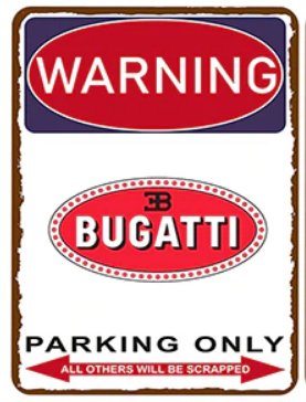 Plechová cedula /// Výstraha parkovanie len /// 30 X 20cm - 5