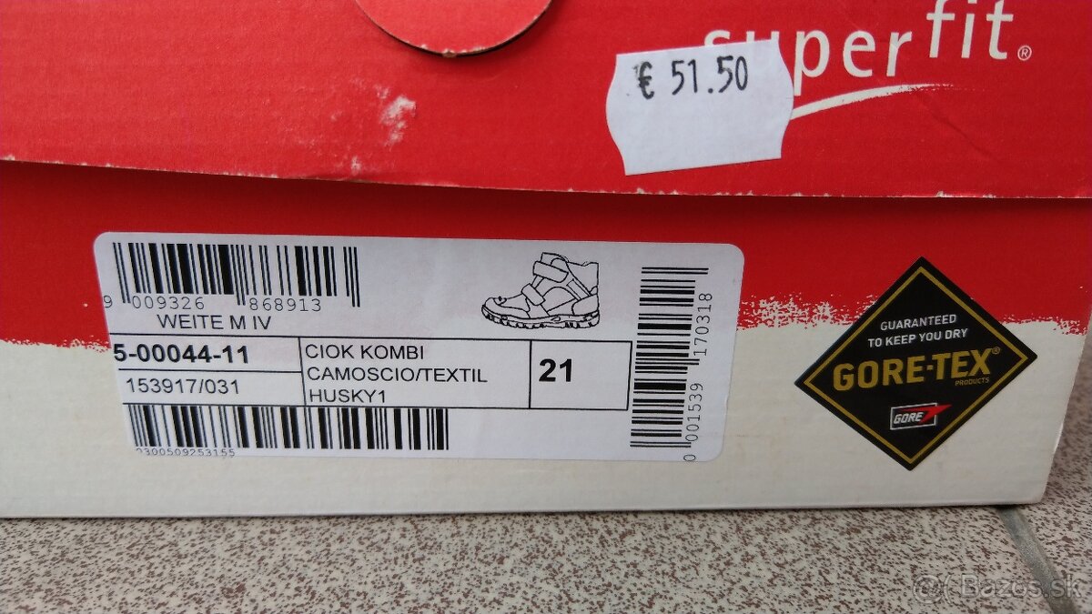 Zimné nepremokavé GORE-TEX topánočky Superfit č.21 - 5